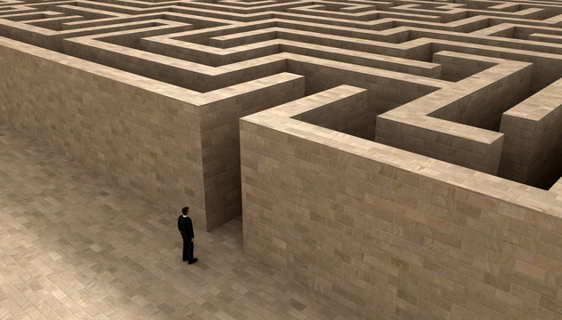 man and labyrinth