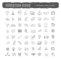 Education icons. Vector format