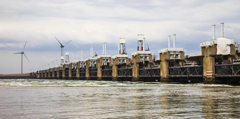 Flood protection and wind turbines