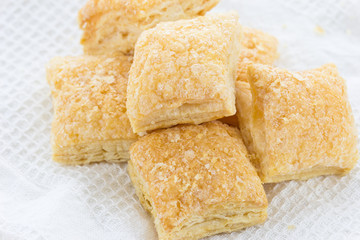 Close up delicious homemade biscuits