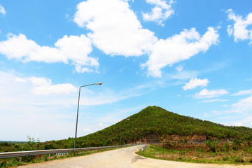 Natural landscapes, mountains and blue sky