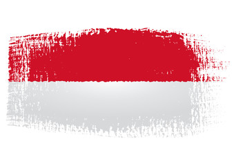 brushstroke flag Indonesia - obrazy, fototapety, plakaty