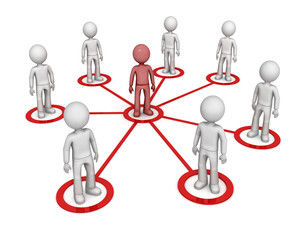 Partner network. 3d image isolated on white background