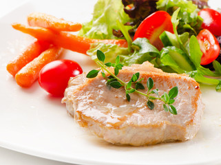 Roast pork with vegetables