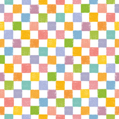 カラフル市松　スタンプ風