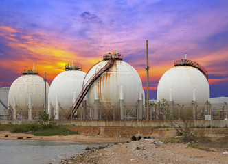 Oil and gas industry - Petrochemical factory, Industrial zone an