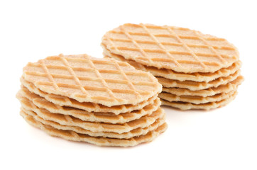 Pile of sweet waffles