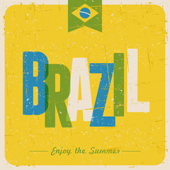 Retro Brazil Postcard