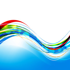 Color of curve abstract design