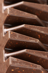 Dark chocolate close-up