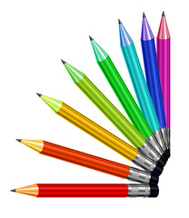 Naklejka premium colored crayons