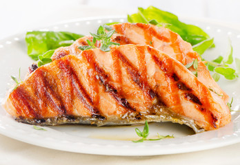 Grilled salmon