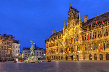Fototapeta na wymiar Antwerp City Hall, Belgium