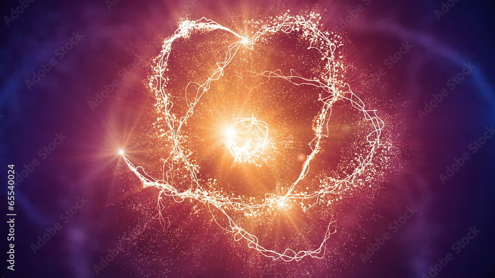 Poster shiny atom model loopable