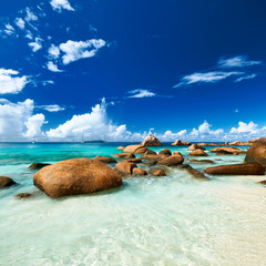 Beautiful beach at Seychelles