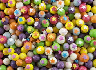Fototapeta na wymiar Sweet background with colorful candies