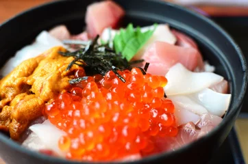 Raamstickers 海鮮丼 © picmon