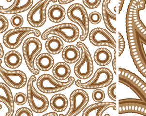Seamless cashmere pattern illustration