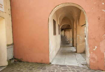 colourful terracotta archway treviso