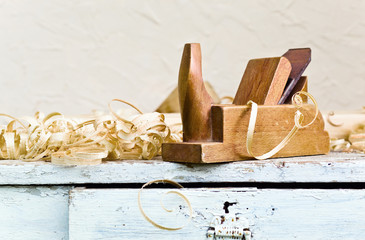 old wooden plane