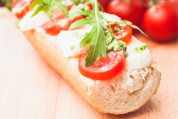 Sandwich with mozzarella