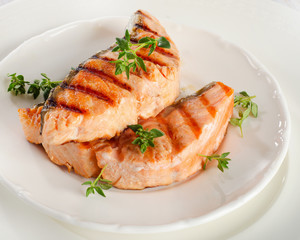 Grilled salmon