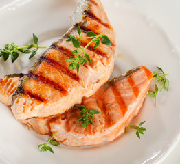 Grilled salmon