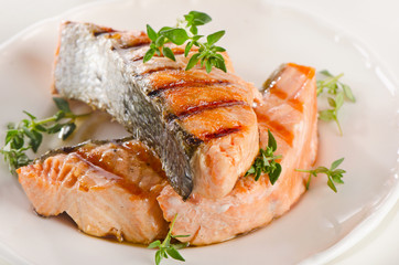 Grilled salmon