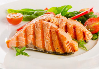 Grilled salmon