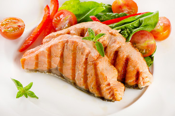 Grilled salmon