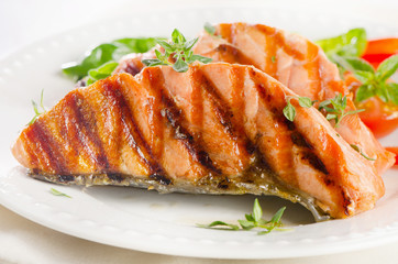 Grilled salmon