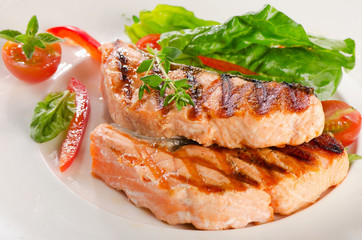 Grilled salmon