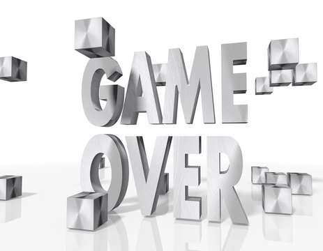 construction of a game over sign