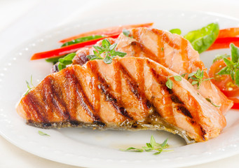 Grilled salmon