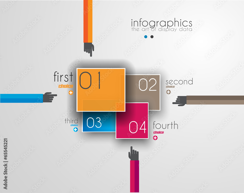 Poster flat ui design concepts for unique infographics