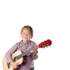 Smiling Music Boy, isolated