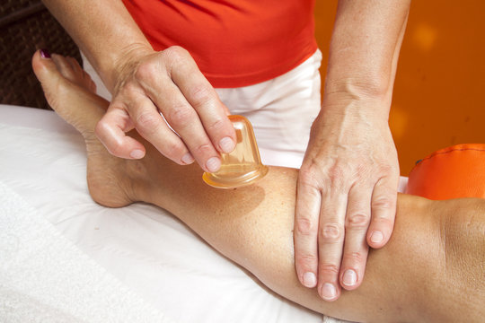 Anti cellulite massage with Ventuza vacuum body puller