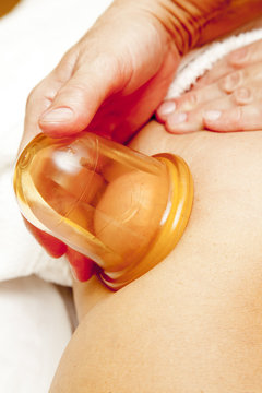 Anti cellulite massage with Ventuza vacuum body puller
