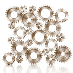 3d rendering Gears Background