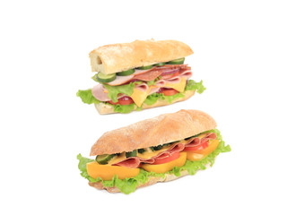 French baguette fresh sandwich.