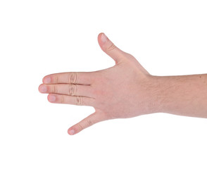 Man hand sign.