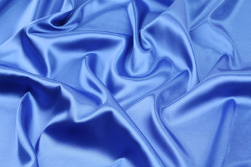 Obraz premium Blue silk background.