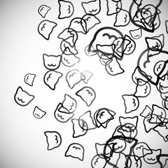 abstract background: cat