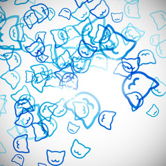 abstract background: cat