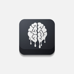 square button: brain
