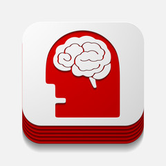 square button: brain