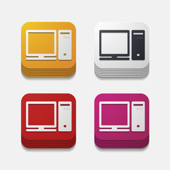 square button: computer