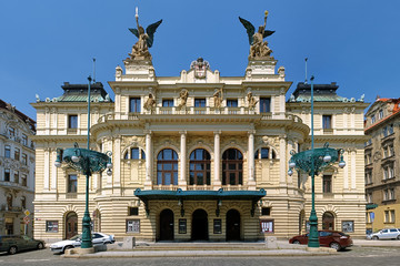 Fototapeta premium Vinohrady Theatre in Prague, Czech Republic
