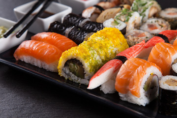 Japanese seafood sushi set