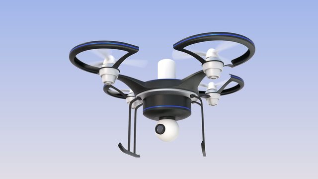 Drone on air with camera